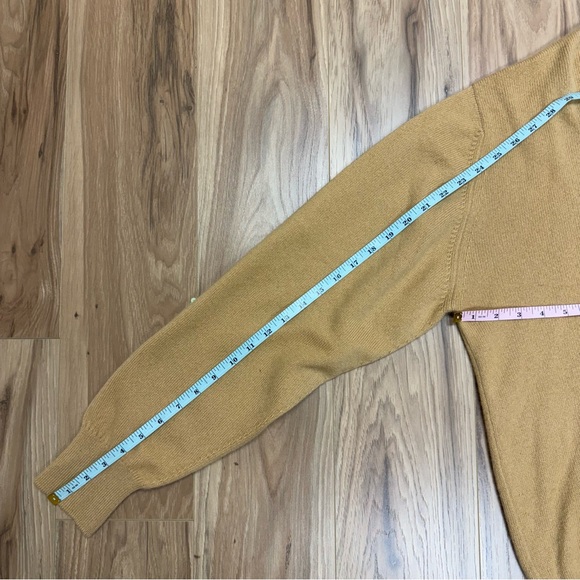 Cashmere Ballantyne Camel Tan V-Neck Sweater Scotland XL - Picture 8 of 15